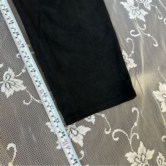 Aritzia Babaton Cohen Faux Suede Pull Up Cropped Trouser Pants in Black Size 6 - Picture 11 of 14